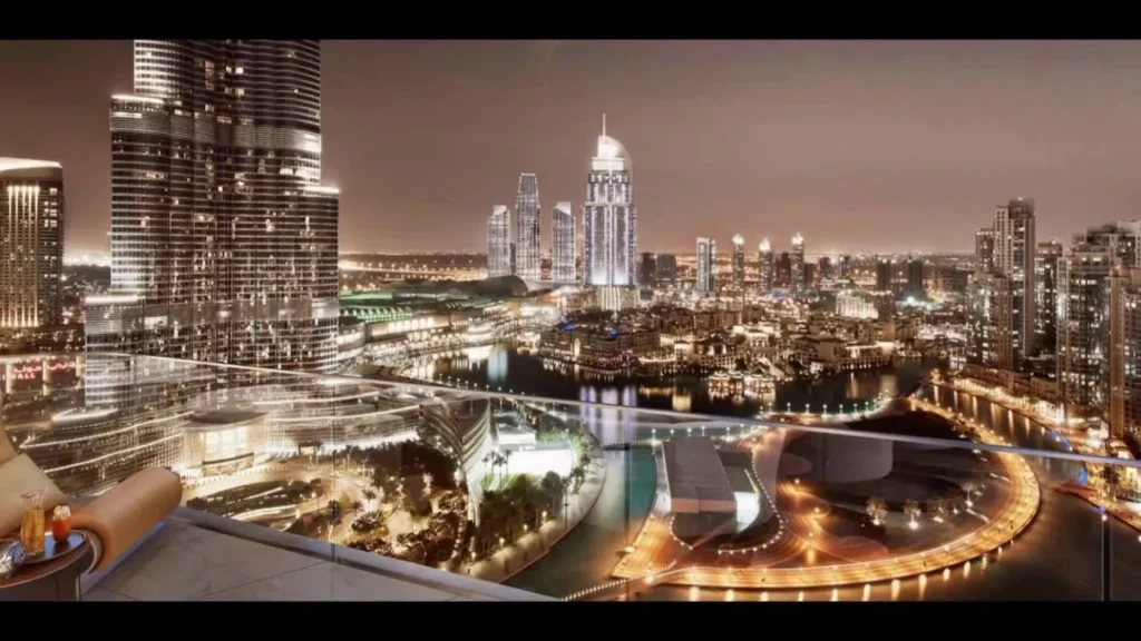 Downtown Dubai skyline and luxury developments promoted during Dubai Property Show Australia 2026 property investment exhibition.